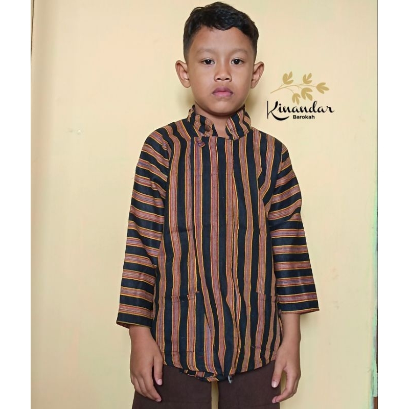 Baju Surjan Lurik Anak Laki-laki/Pakaian Adat Jawa
