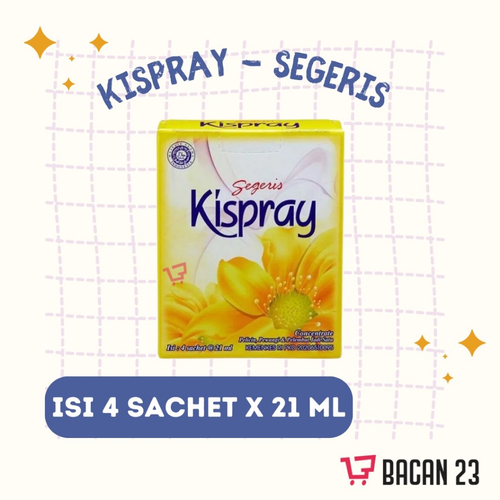 Kispray Segeris (4 Sachet x 21 ml ) Pengharum Pakaian