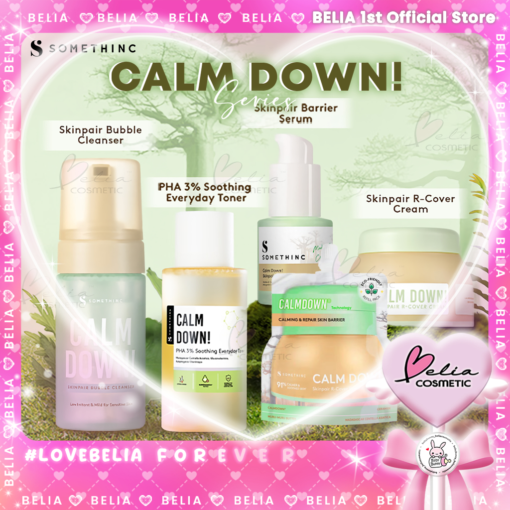 ❤ BELIA ❤ SOMETHINC Calm Down Series | Madagascar Centella Asiatica Moistur Cream | Toner | Serum