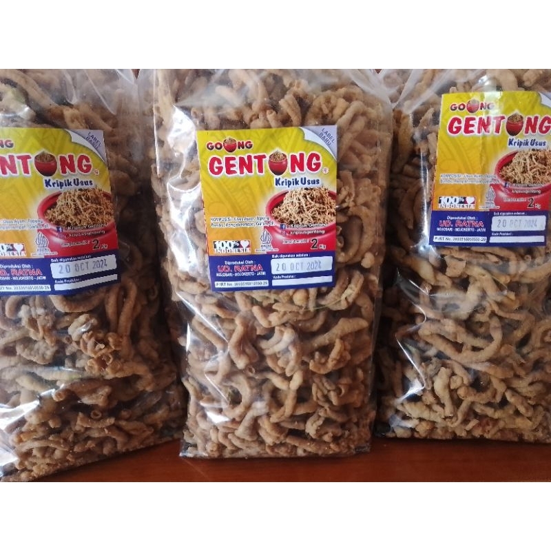 

kripik usus gentong asli 500gr,1kg gurih dan renyah EXP JULI 2025 free bublewrap