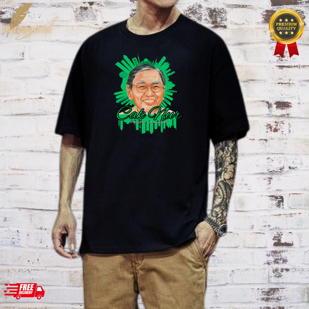 BAJU KAOS T SHIRT CAK NUR NUR CHOLIS MADJID HITAM LENGAN PENDEK PROMO MURAH BISA COD DISCOUNT AKTIVI
