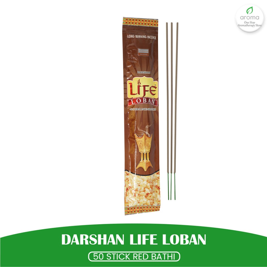 Dupa India Aromaterapi Red Bathi - Darshan Life Loban 50 Sticks