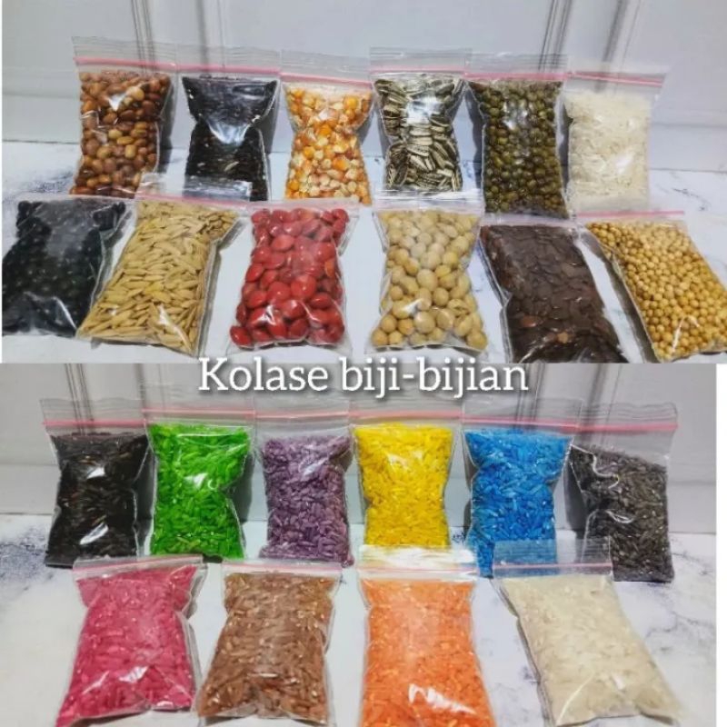 KOLASE BIJI-BIJIAN HARGA SATUAN ( ECER ) UNTUK KERAJINAN TANGAN