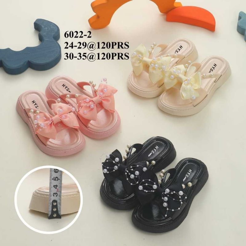 Sandal Anak Perempuan Pita  Jannie Mutiara / Terbaru Sandal Selop Pita Anak Perempuan Import Nyaman 