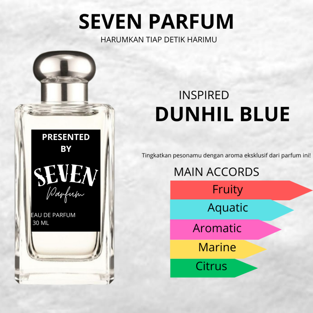 (SEVEN PARFUM 30 ML) INSPIRED DUNHIL BLUE Parfum Cowo Pria Laki-laki Kualitas Premium Tahan Lama