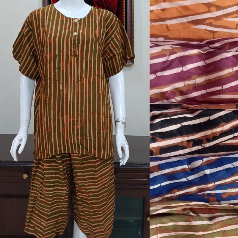 Kulot Jumbo kancing Sutera ungu | Batik Sutera ungu