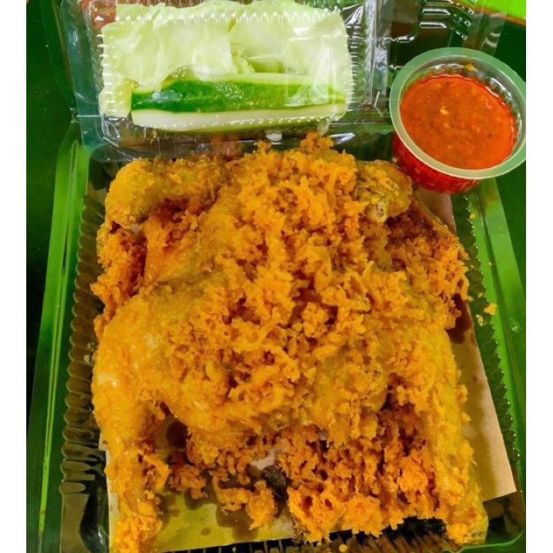 

Ayam kremes 1 ekor dalam empuk luarnya kriuk