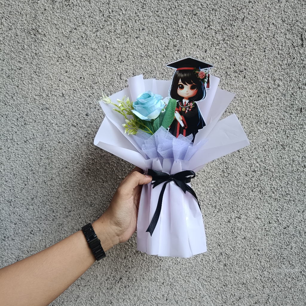 Buket wisuda/Buket mini topper wisuda/Hampers | 0742
