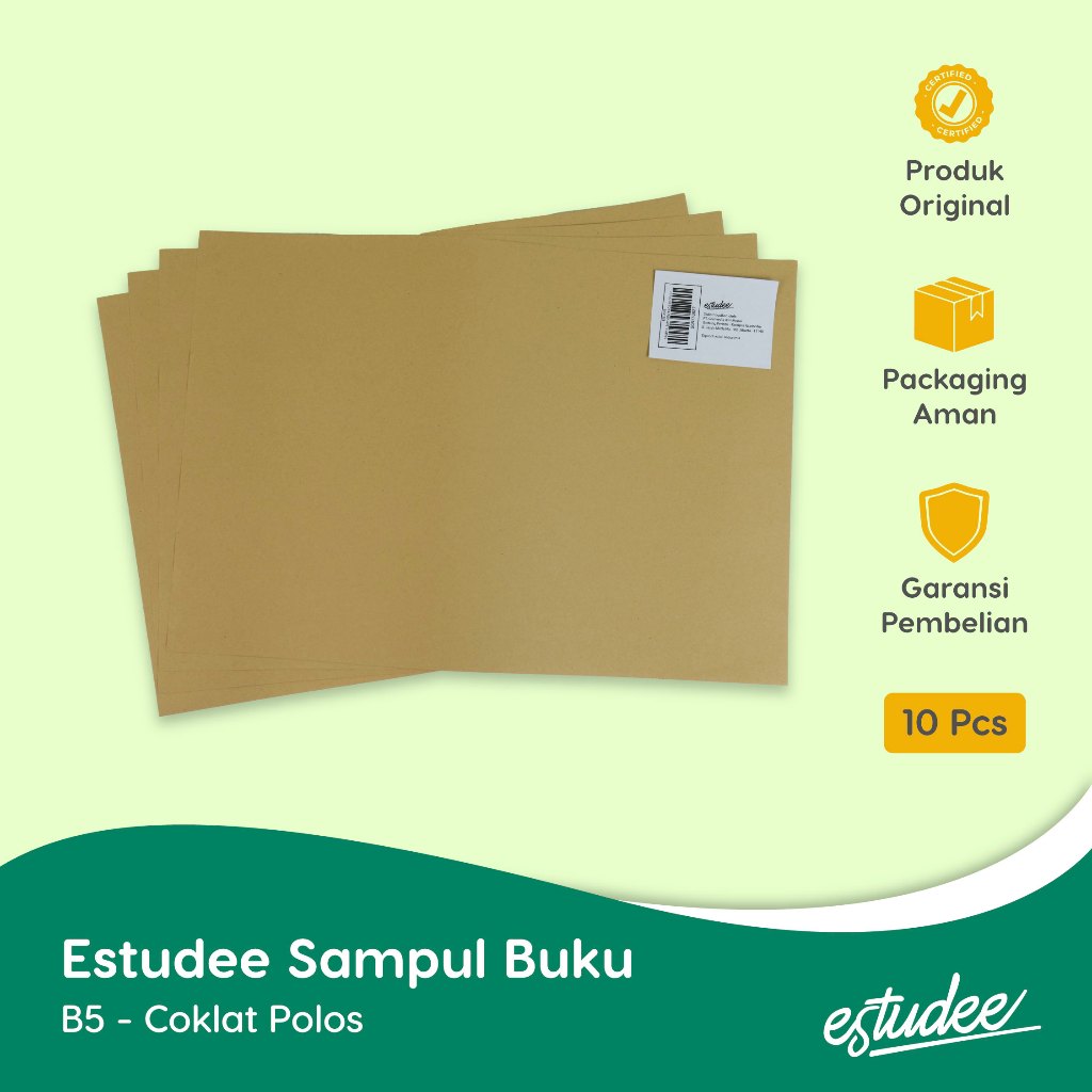 

Gramedia Cirebon - Estudee Sampul Samson Polos B5 Isi 10 J - Sampul Coklat Buku Polos