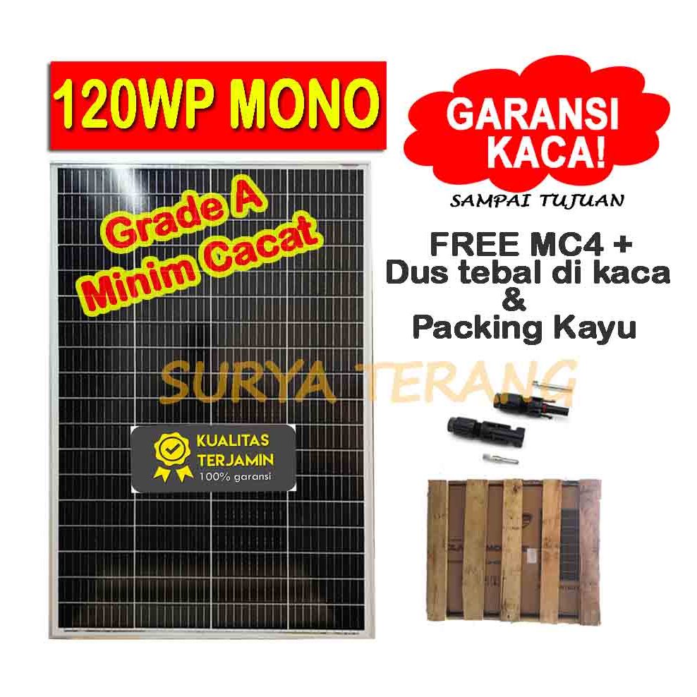Solar Panel Surya 120wp Mono Solar Cell 120wp Mono FREE Packing Kayu