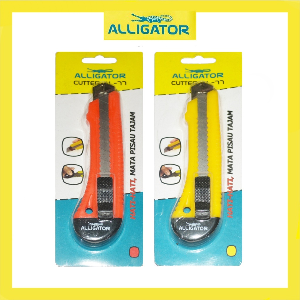 

Alligator Cutter AL-77 / Pisau Cutter Merah dan Kuning