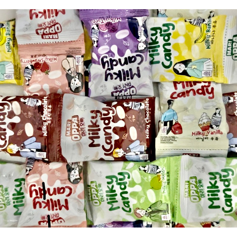 

MINUMAN MARI OPPA MILKY CANDY (Permen) RENCENG ISI 10 SACHET