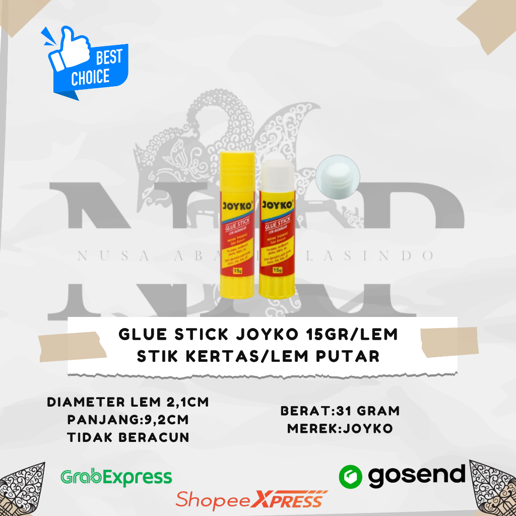 

Glue Stick JOYKO 15gr/Lem Stik kertas/Lem Putar