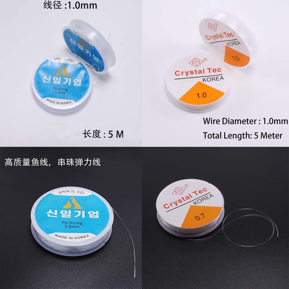 St.kunkka 1Pc/Pack Crystal Beading Line Thread String Stretch Elastic Beading Cord Wire Untuk DIY Ne