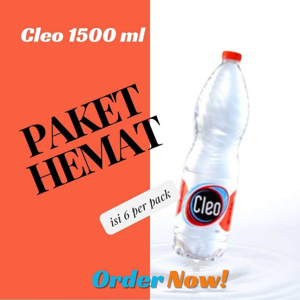 

Cleo Botol 1500 ml Mini Pack isi 6 botol