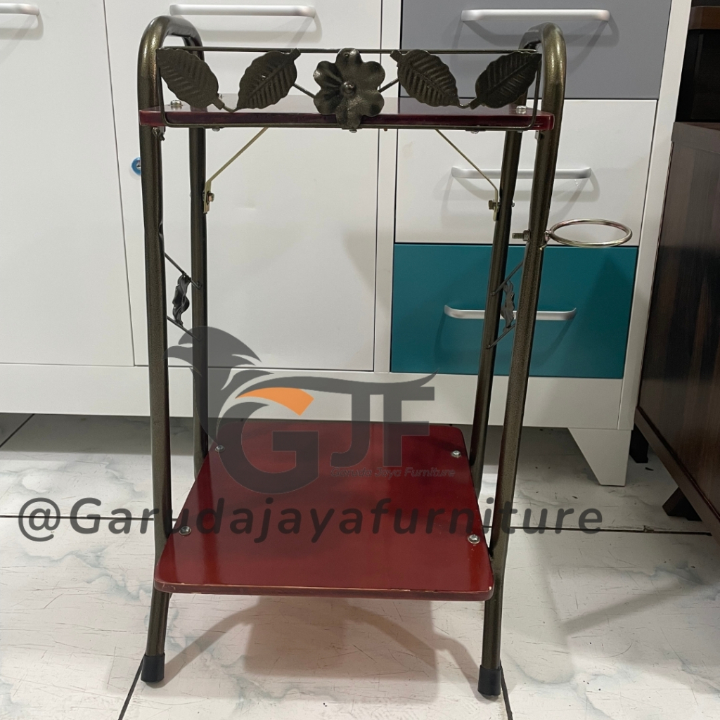 MEJA DISPENSER / RAK DISPENSER 2 TINGKAT / RAK DISPENSER BESI/RAK SUDUT SERBAGUNA / RAK DISPENSER MU