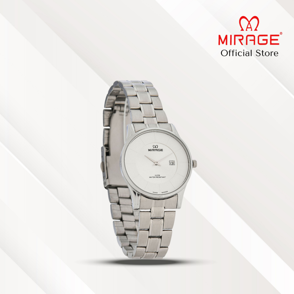 Mirage Jam Tangan Wanita Analog 2 Jarum 8670 L Silver Original Stainless
