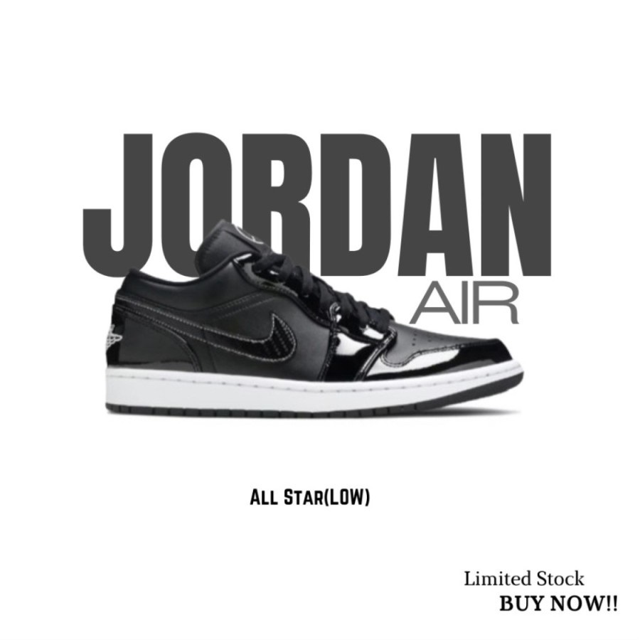 Sepatu Nike Air Jordan 1 Low All Star BNIB 100% Authentic