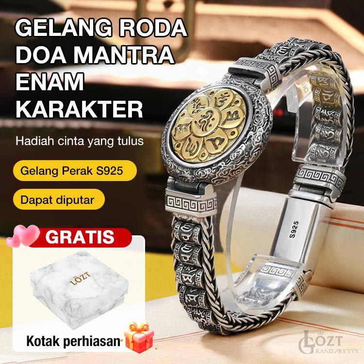 【100% Asli】LOZT Gelang Perak Pria Gelang Pria Titanium Anti Karat Gelang China Gelang Perak Pria 925