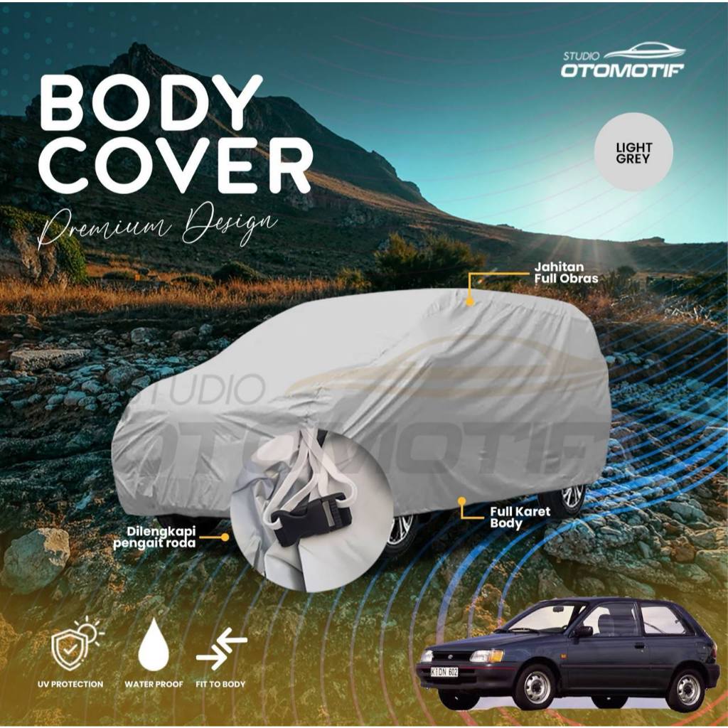Body Cover Starlet Kapsul P80 1990-1998 Light Grey Sarung Mobil T88