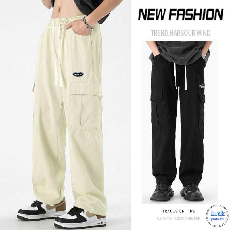 Cargo Pants Pria celana cargo hitam celana panjang cargo pria celana cargo korean style celana banya