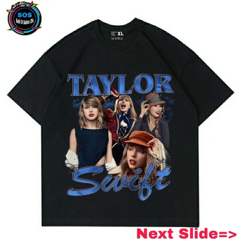 T-SHIRT TAYLOR SWIFT PENYANYI AMERIKA BAJU KAOS TAYLOR SWIFT BLACK KAOS PRIA WANITA DEWASA RAP TEE B