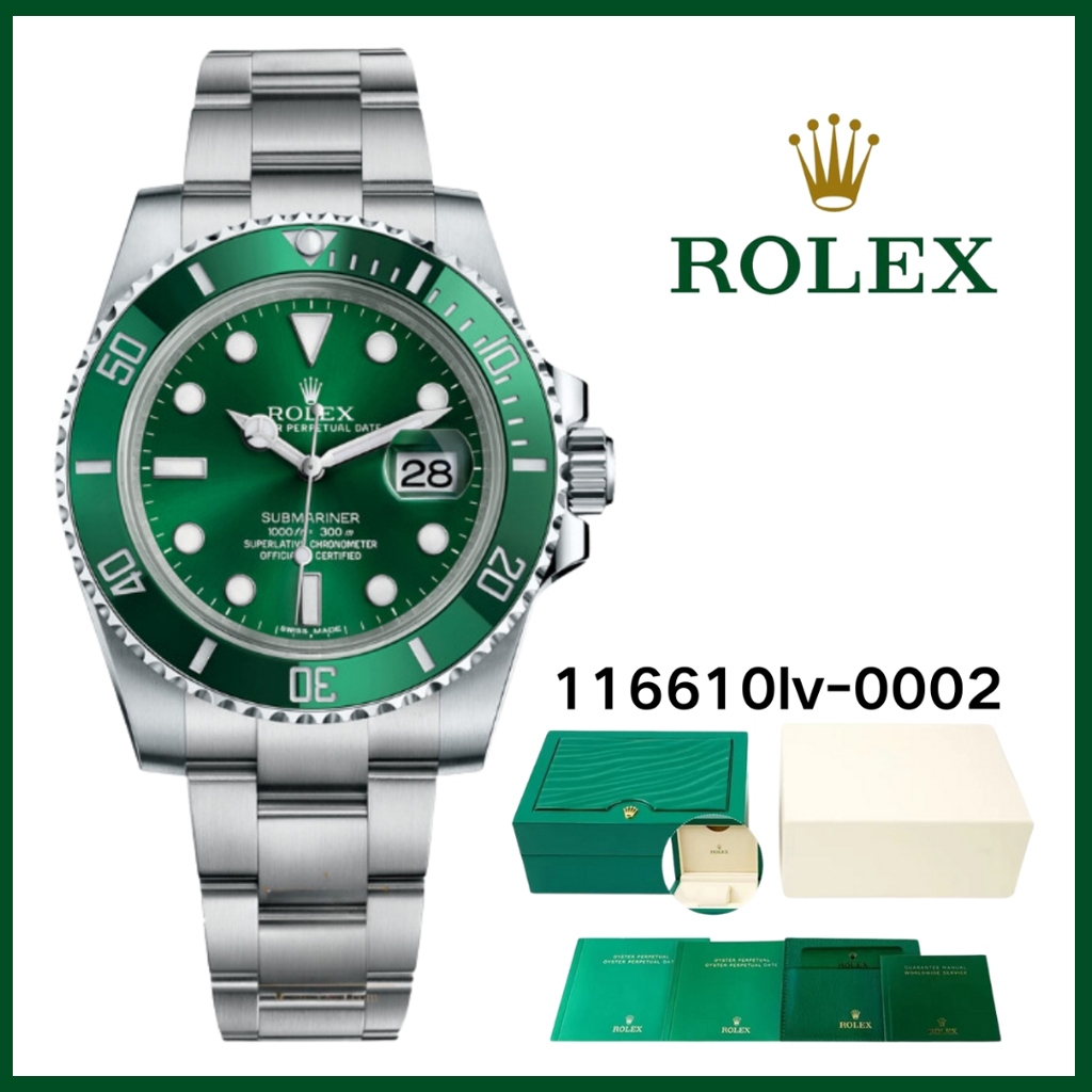 Rolex Submariner 116610lv-0002 Jam Tangan Rolex Original 100% Pria Rolex Watch Rolex Submariner Date