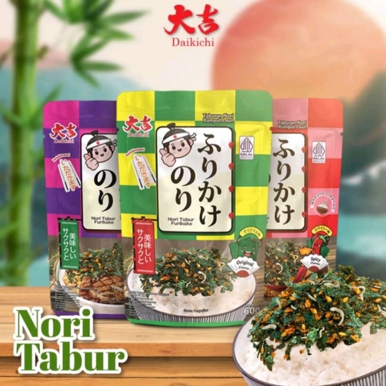 

KODE PRODUK VJPIN4865 Nori Tabur Furikake Rumput Laut Panggang Campuran Ikan Teri 6g Halal