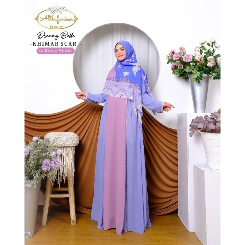 GAMIS SYARI SET KHIMAR DREAMY BELLE BY ALTHAFUNISSA /SET GAMIS SYARI PREMIUM ORIGINAL