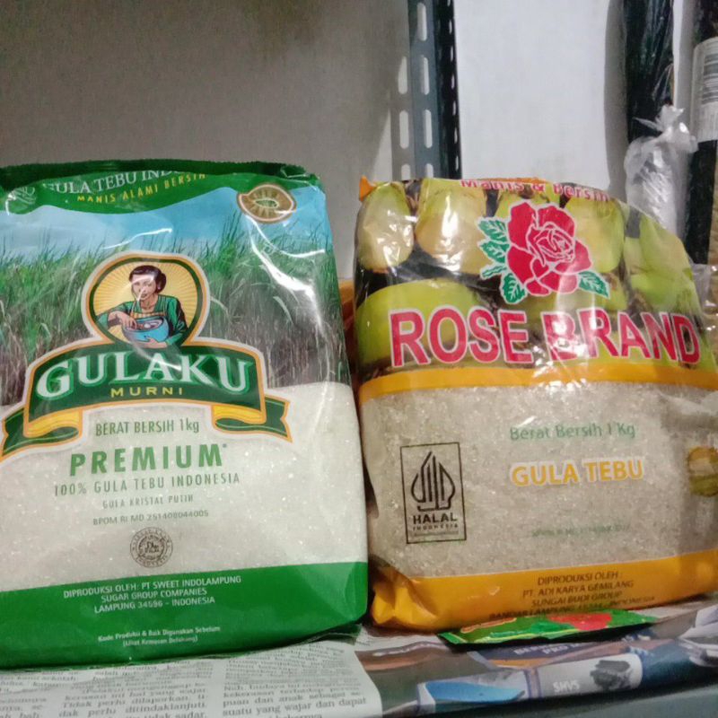 gula pasir kemasan 1kg random 2x