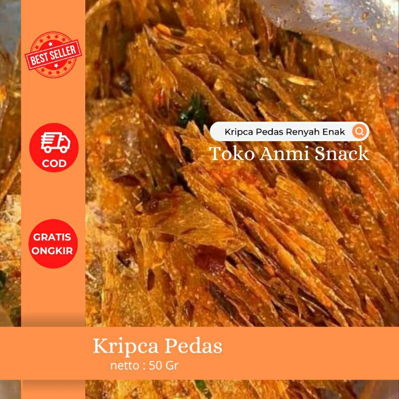 

Snack Cemilan Keripik Kaca / Kripca / Keripik Beling Pedas 100 Gram