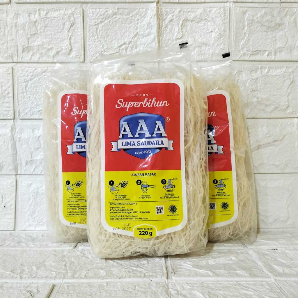 

Superbihun AAA Lima Saudara 220gr Termurah