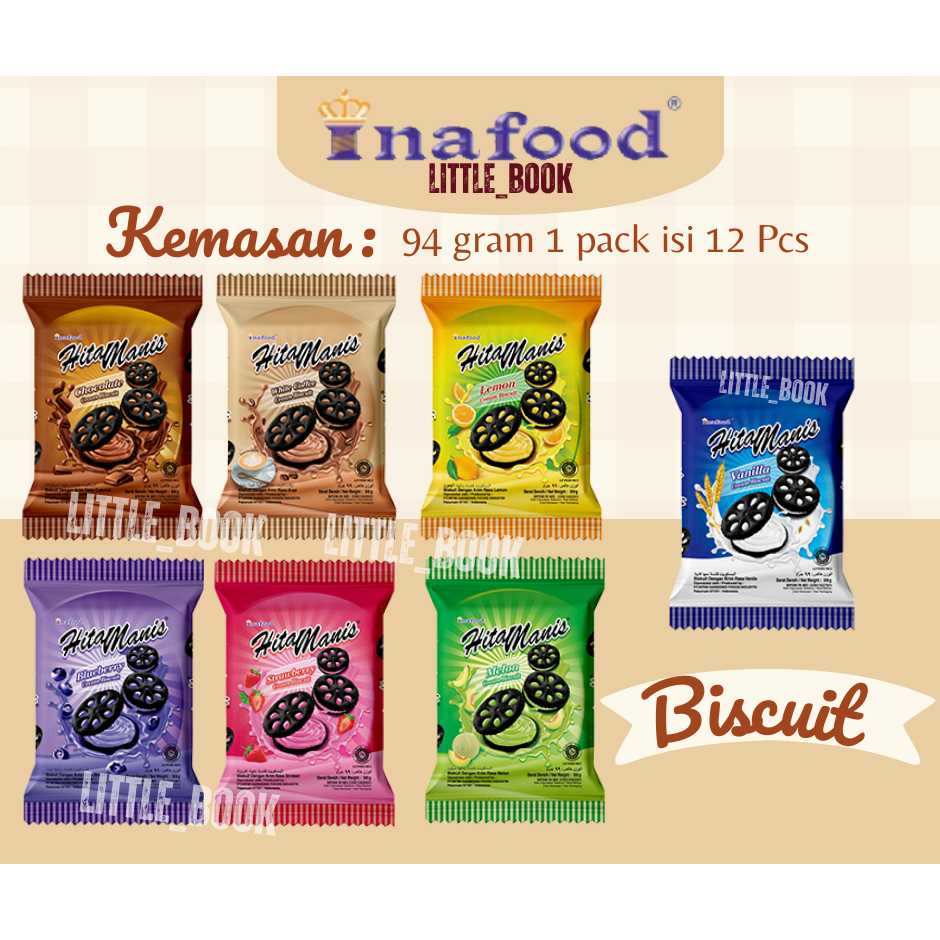 

Inafood Hitam Manis Cream Biskuit - 94 gr X 12 pcs