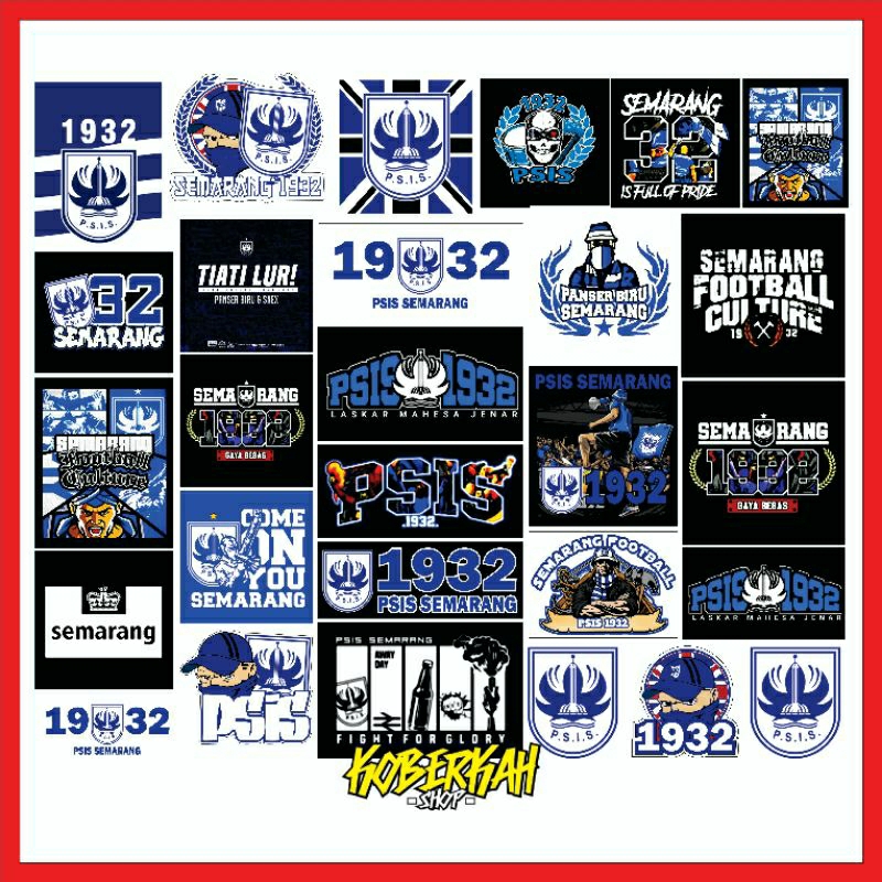 

30pcs stiker semarangfans psis semarang
