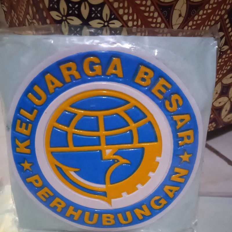 

Stiker embos Logo Perhubungan bulat