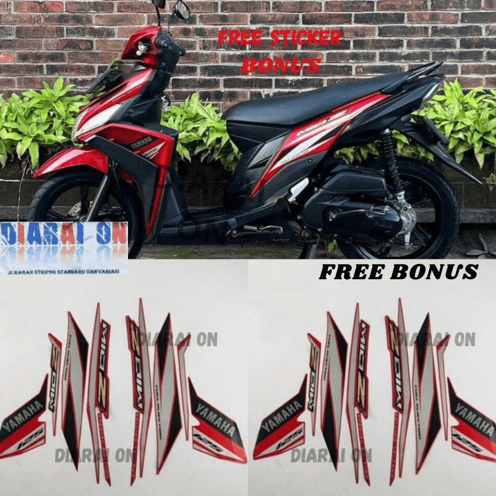 Stiker Striping Yamaha Mio Z 2016 2017 - Mio Z 125 Mio Merah Murah