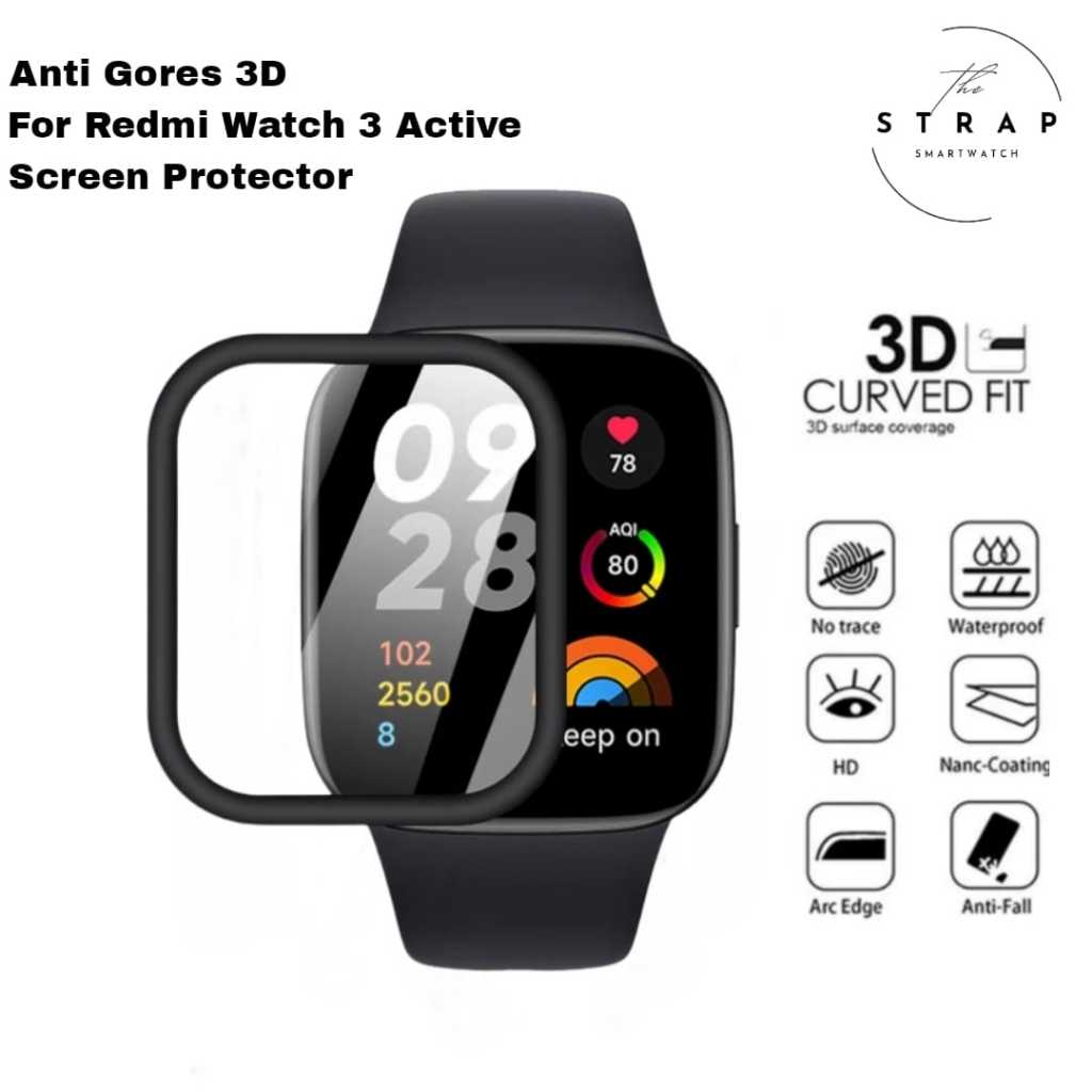 Anti Gores Xiaomi Redmi Watch 3 ACTIVE 3D / Clear Pelindung Layar Redmi Watch 3 ACTIVE