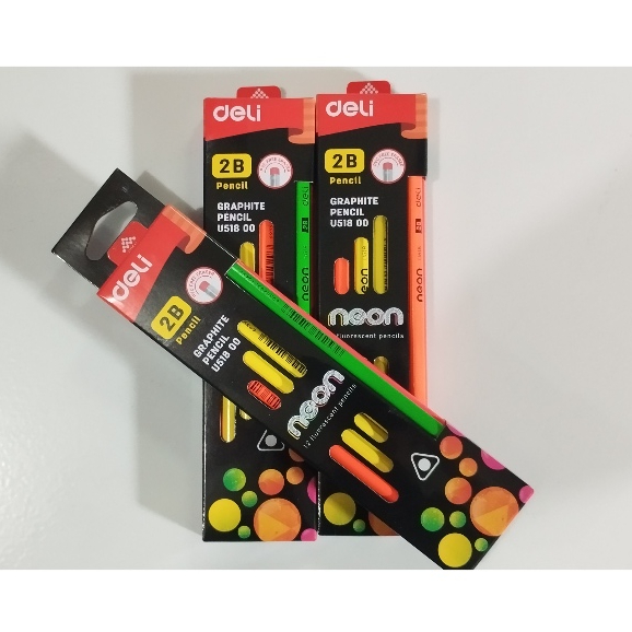 

PENSIL 2B DELI EU51800 NEON 1 BOX ISI 12 PCS