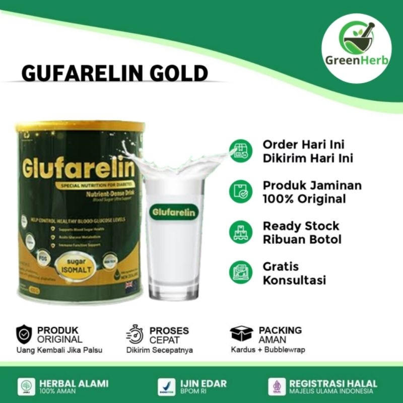 

Glufarelin Gold Susu Kencing Manis Turunkan Kadar Gula Darah dan Sembuhkan Sakit Diabetes 100% Original Import