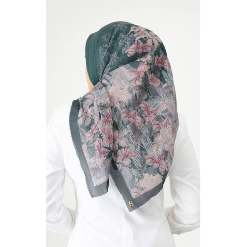 PRELOVED Buttonscarves Malaya Series - Emerald Voile