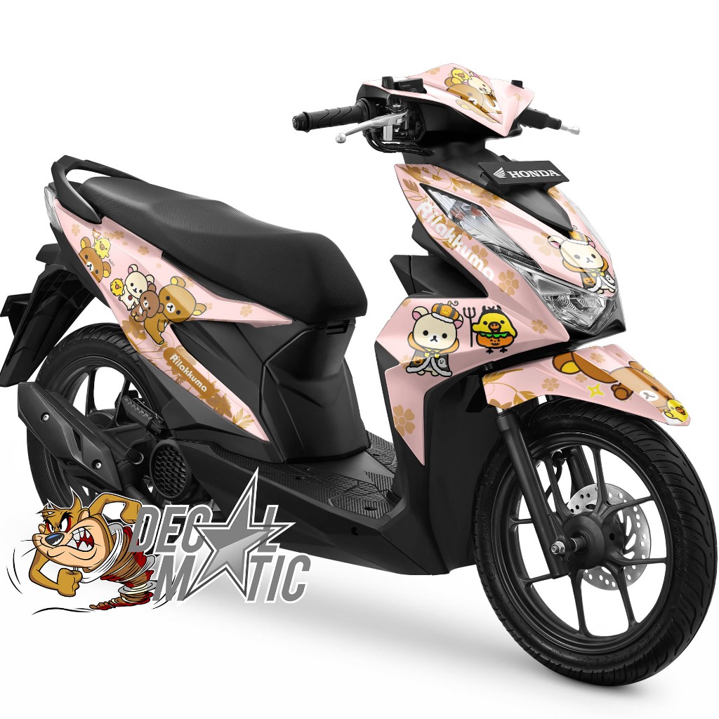 Stiker Beat Full Body Decal Full body Beat FI Deluxe 2020 2021 2022 2023- Rilakkuma