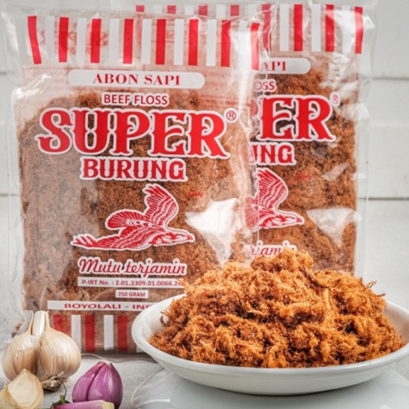 

KODE PRODUK VKDU77182 Abon Sapi Super cap Burung Elang 25 gram Boyolali