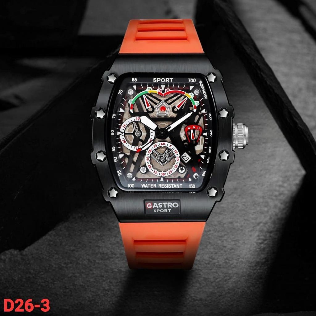 JAM TANGAN GASTRO SPORT ORIGINAL D26-3 RM-2 PRIA RUBBER