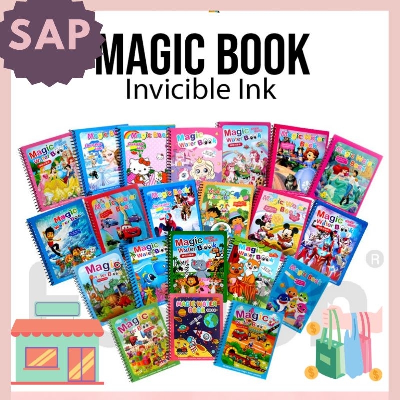 

Magic Water Book / buku mewarnai anak ajaib / Buku mewarnai water doodle {SAP•HOME}