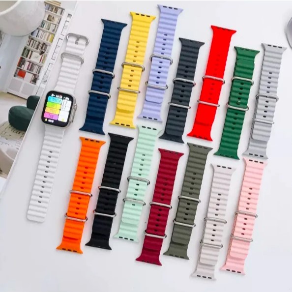 Strap Ocean Band Ultra T900 Pro Max T800 iWatch T500 T55 Smartwatch Tali Jam Tangan Pintar