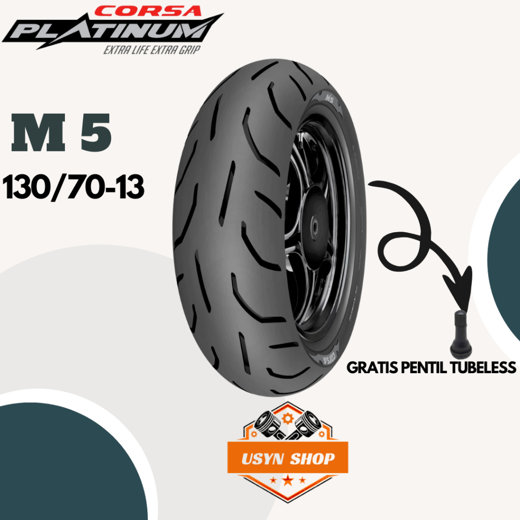 BAN SOFT COMPON  CORSA PLATINUM M5 RING 13 // 130/70-13 , 150/60-13 // UNTUK BAN NMAX DLL