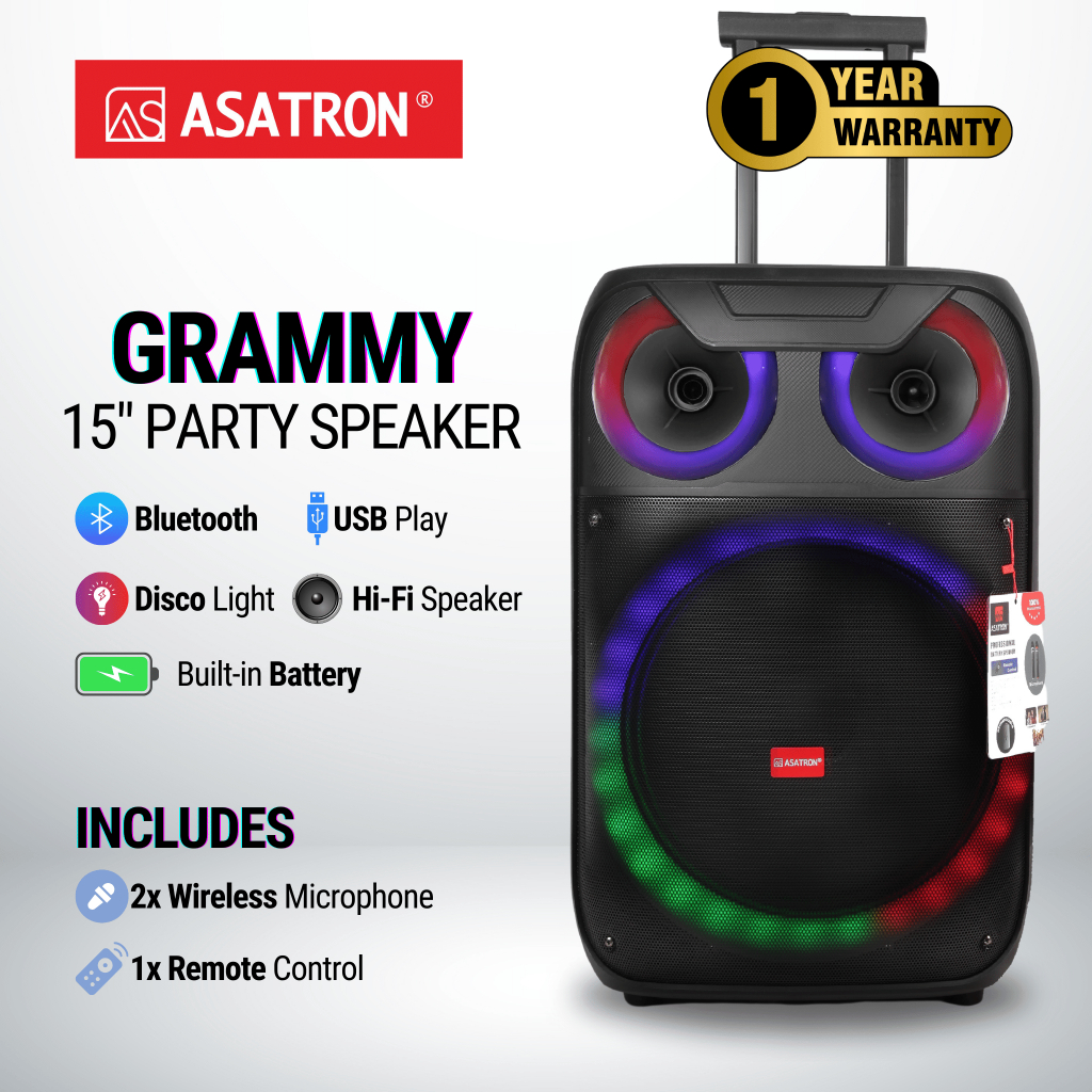 Asatron Grammy 15 Inch Bluetooth Party Speaker