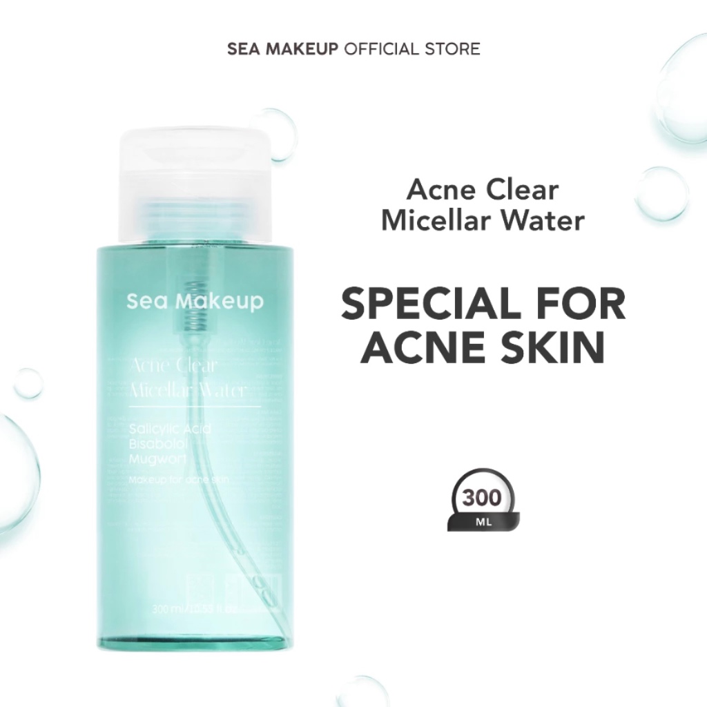 Sea Makeup Micellar Water Makeup Remover Kulit Berjerawat 300ml - Micellar Water - Sea Makeup