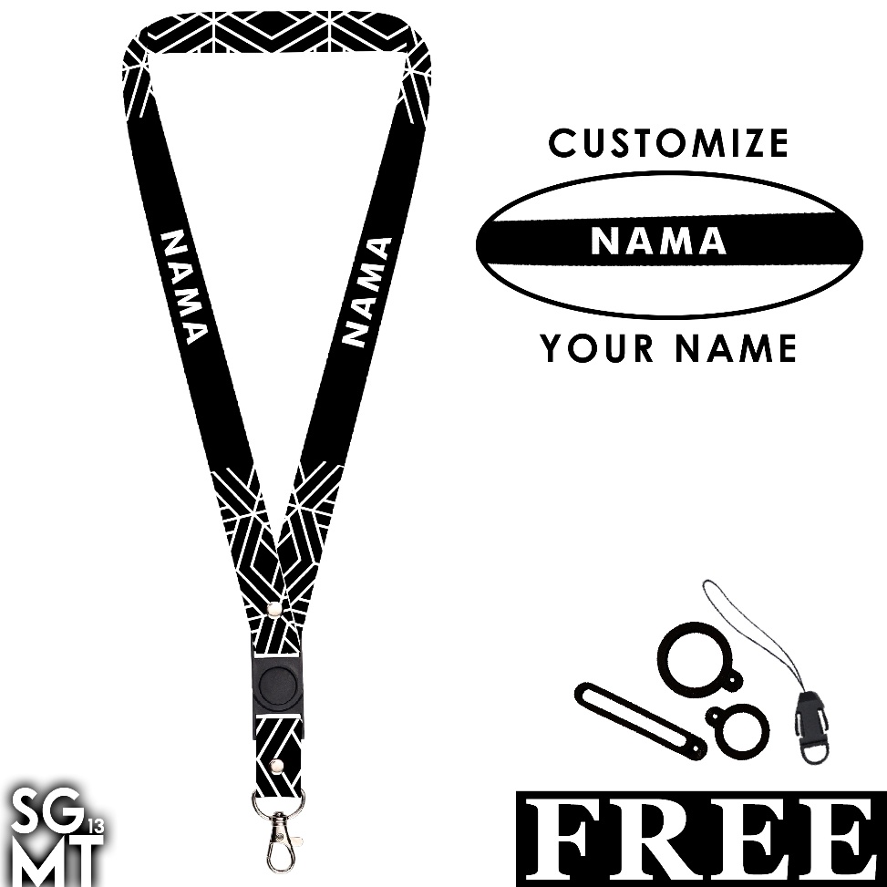 

KODE PRODUK KBZJV3565 BISA SATUAN Lanyard Custom Nama Printing Full 2 Sisi Ukuran 2cm Satuan Murah Bisa Request Nama Design 1