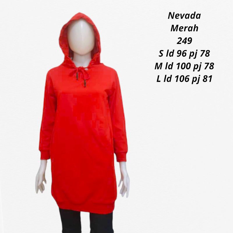 SWEATER TUNIK/SWEATER HOODIE WANITA BY NEVADA